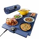 Foldable Food Warming Mat - Electric Warming Tray with 5 Temp-Settings, Silicone Pad for Easy Cleaning