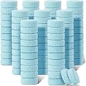Super Concentrated Automotive Glass Solid Wiper Cleaning Tablets, Car Windshield Glass Concentrated Washer Tablets (Glass Cleaner Tablet) (Blue) ((Pack of 100))