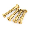 By VP INDUSTRIES (Combo -10 Pcs) M6x100 mm Allen JCB Head Screw with Sleeve Nut &amp; Allen Key | Brass Gold Male-Female Connector for Wood Work, Electrical Fittings, DIY Projects &amp; Industrial Use