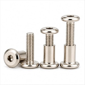 by vp industries combo -20 pcs m6x80 mm allen jcb head screw with sleeve nut amp allen key  nickel plated male-female connector for wood work electrical fittings diy projects amp industrial use