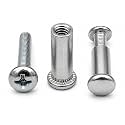By VP INDUSTRIES (Combo -20 Pcs) M6x30 mm Pen Phillips Head Screw with Round Button Sleeve Nut | White Zinc Male-Female Connector for Woodworking, Electrical Fittings, DIY Projects &amp; Industrial Use