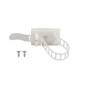 relyvp industries pcs- 15 21x30 mm adhesive-backed cable straps for electrical wire management and organization tool-free installation for home or office screw-mount for permanent hold