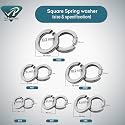 Rely®⇒VP INDUSTRIES (Pcs-25) M4 Stainless Steel Spring Washer Square Section Spring Split Lock Washer 304 Grade