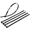 Relycure®⇒VP Industries (Pcs-50) Reusable Nylon Cable Ties Length-100 x 3.5 mm | 4" inch Black Releasable Zip Tie Adjustable Nylon UV resistant, Zip Ties, Industrial Grade, Extra Grip Extra Grip