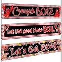 Remagr 3 Pcs Crawfish Banner Crawfish Boil Party Decorations