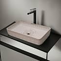 REMANENCE Designer Table Top Wash Basin For Bathroom | Ceramic Bathroom Sink | Wash Basin Over Counter Bathroom Basin (24 x 14 x 4 Inch) (Moroccan Design SL 93)