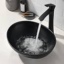 REMANENCE Wash Basin Countertop | Tabletop Ceramic Bathroom Sink | Wash Basin Over Counter | Wash Basin For Bathroom (Matte Black Wash Basin, 16 x 13 x 5.5 Inch)