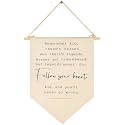 Remember Kid,There's Heros-Flag Sign Art Gift for Baby Newborn Boys Kids-Banner Pennant Wall Decoration Present for Nursery Bedroom Playroom -Baby Present Shower-New Home Birthday Christmas Gift