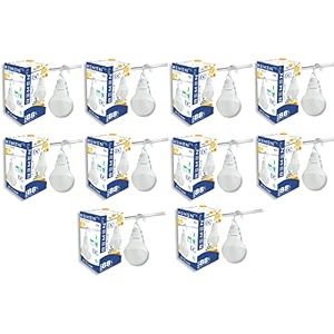 remen 4w dc solar compatible led bulb 12v battery operated  340 lumens cool white 6500k  hanging bulb with hook for home camping shop temple amp emergency use pack of 10