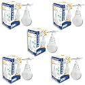 REMEN 4W DC Led Bulb | 12V DC Solar System LED Bulb with Hook, Battery Operated Electricity Saving Bulb for Home, Temple &amp; Shop | Portable Hanging Camping Bulb, Bright Cool White Light (Pack of 5)