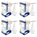 REMEN 4W DC Solar Compatible LED Bulb 12V Battery Operated | 340 Lumens, Cool White (6500K) | Hanging Bulb with Hook for Home, Camping, Shop, Temple & Emergency Use (Pack of 4)