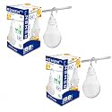 REMEN 4W DC Solar Compatible LED Bulb 12V Battery Operated | 340 Lumens, Cool White (6500K) | Hanging Bulb with Hook for Home, Camping, Shop, Temple &amp; Emergency Use (Pack of 2)