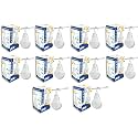 REMEN 4W DC Solar Compatible LED Bulb 12V Battery Operated | 340 Lumens, Cool White (6500K) | Hanging Bulb with Hook for Home, Camping, Shop, Temple &amp; Emergency Use (Pack of 10)