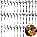 Remerry 100 Pcs Halloween Skeleton Cocktail Picks Swizzle Sticks, Black