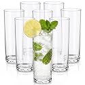 Remerry 13oz Plastic Highball Glass Clear Tall Drinking Glasses Set, 24 Pcs