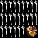 Remerry 24 Pcs Halloween Skeleton Cocktail Picks Swizzle Sticks, White