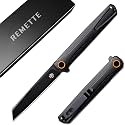 REMETTE Canyon EDC Folding Pocket Knife, 3.2" D2 Steel Blade, G10 Handle