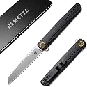 REMETTE Canyon EDC Folding Pocket Knife, 3.2" D2 Steel Blade, G10 Handle