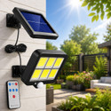REMICH Solar Motion Sensor Light Outdoor,3 Lighting Modes, 120 COB LED Night Light Solar Light Set (Wall Mounted Pack of 1)