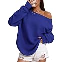 Remidoo Women's Off The Shoulder Sweatshirt Oversized Long Sleeve Top