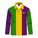 Remimi Kids Valentines Print Polo Shirt Mardi Gras Long Sleeve Collared Shirts 5-14 Years