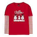 Remimi Unisex Kids Halloween Long Sleeve Shirt Holiday Stripe Shirts 2-12 Years