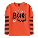 Remimi Unisex Kids Halloween Long Sleeve Shirt Holiday Stripe Shirts 2-12 Years