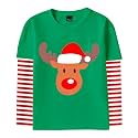 Remimi Unisex Kids Halloween Long Sleeve Shirt Holiday Stripe Shirts 2-12 Years