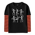 Remimi Unisex Kids Halloween Long Sleeve Shirt Holiday Stripe Shirts 2-12 Years