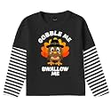 Remimi Unisex Kids Halloween Long Sleeve Shirt Holiday Stripe Shirts 2-12 Years