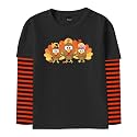 Remimi Unisex Kids Halloween Long Sleeve Shirt Holiday Stripe Shirts 2-12 Years