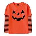 Remimi Unisex Kids Halloween Long Sleeve Shirt Holiday Stripe Shirts 2-12 Years