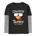 Remimi Unisex Kids Halloween Long Sleeve Shirt Holiday Stripe Shirts 2-12 Years