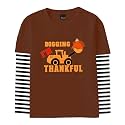 Remimi Unisex Kids Halloween Long Sleeve Shirt Holiday Stripe Shirts 2-12 Years