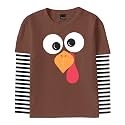 Remimi Unisex Kids Halloween Long Sleeve Shirt Holiday Stripe Shirts 2-12 Years