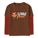 Remimi Unisex Kids Halloween Long Sleeve Shirt Holiday Stripe Shirts 2-12 Years