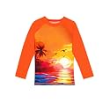 Remimi Unisex Kids Rash Guard Long Sleeve SPF 50+ Tie Dye Sun Shirt 3-12 Years