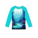 Remimi Unisex Kids Rash Guard Long Sleeve SPF 50+ Tie Dye Sun Shirt 3-12 Years
