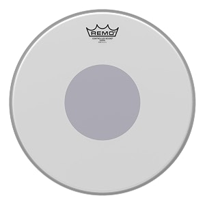remo controlled sound coated drum head with reverse black dot - 14 inch