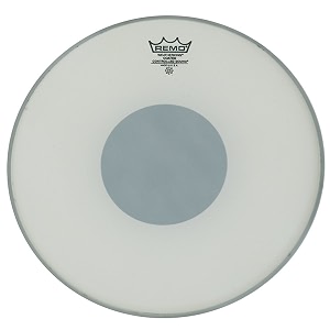 remo cs-0116-10 16-inch controlled sound drum head black dot on bottom coated