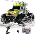 Remote Control Car, Waterproof Monster Truck Toys RC Cars for Boys, 1:18 Amphibious 4WD All Terrain Off-Road Pickup Toy Trucks, Christmas Birthday Gift Boys Girls Kids Ages 6 7 8-12 Years Old