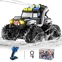 Remote Control Car, Waterproof Monster Trucks Toys, 1:18 Amphibious RC Cars, 2.4 GHz 4WD All Terrain Off-Road Pickup Toy Truck, Kids Toys for 6-12 Year Old Boys Girls Christmas Birthday Gifts Presents