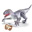 Remote Control Dinosaur for Kids, LED Walking Electric RC Toy, 2.4GHz, Multi-Color, ABS Plastic, Rechargeable (Blue)