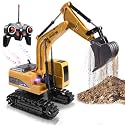 Remote Control Excavator, Beach Excavator Sand Toy Gift for Boys Age 3-7