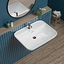 REMOTION Ceramic Wall Hung Corner Wash Basin for Bathroom | Wall Mounted Corner Sink for Small Bathrooms & Powder Rooms | Space-Saving, Durable & Stylish Design (21 x 15.9 x 5.3 Inch)