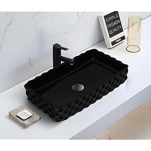 remotion table top designer wash basin over counter vessel sink counter top glossy wash basin for bathroom and living room blue 24 x 14 x 5 inch