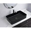 REMOTION Table Top Designer Wash Basin Over Counter Vessel Sink Counter Top Glossy Wash Basin For Bathroom And Living Room (Blue, 24 X 14 X 5 Inch)