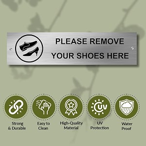 Remove Shoe Sign Board Stainless Steel