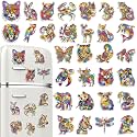 Remuuly 30 Pcs Animal Diamond Painting Magnets Diamond Art Kits for Adults