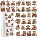 Remuuly 30 Pcs Christmas Diamond Painting Magnets Diamond Art Kit for Adult